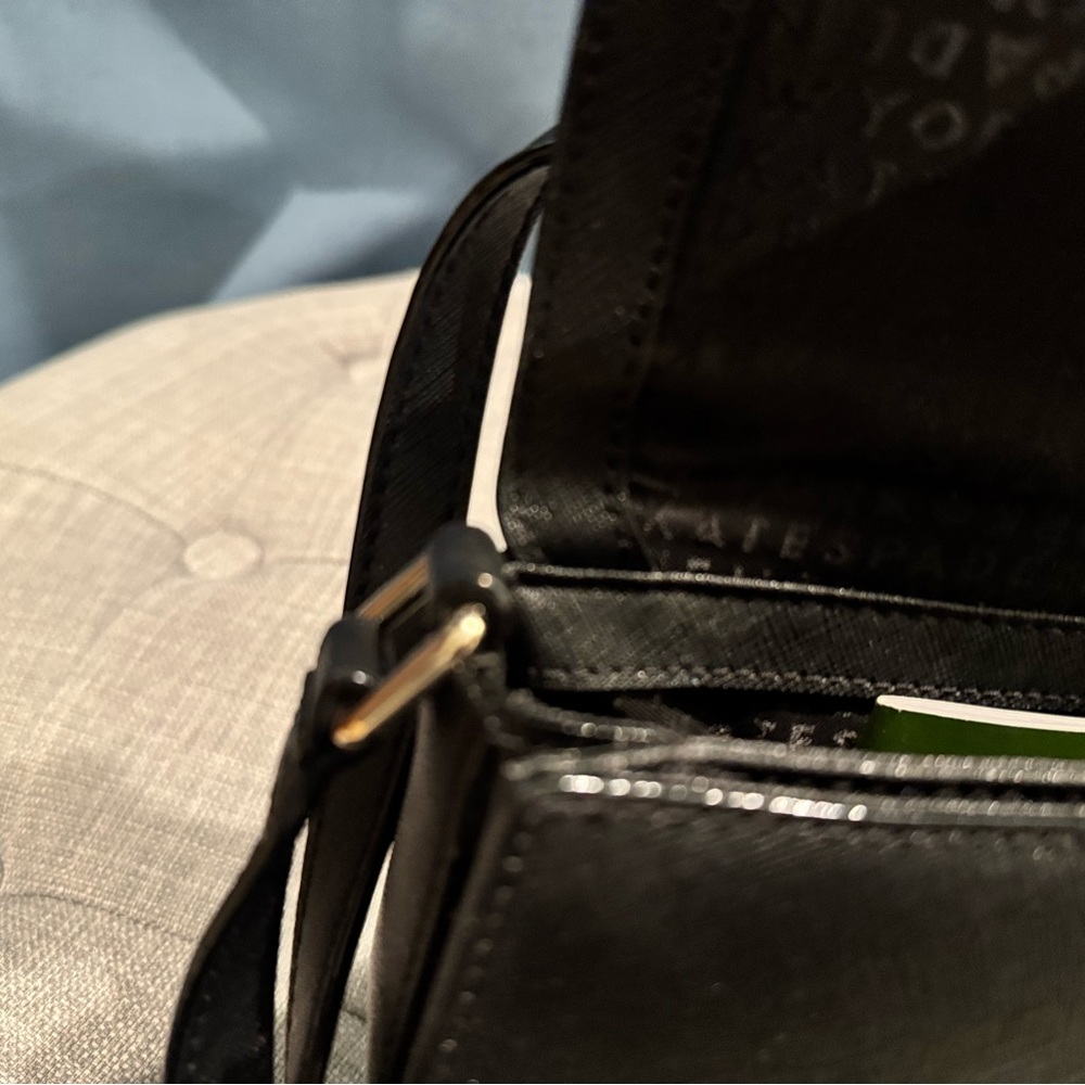 kate spade Black Crossbody Saddle Bag with Gold Hardware - Picture 4 of 6